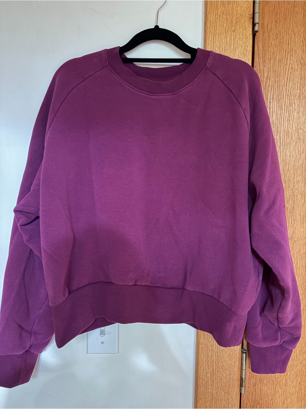 Athleta Plum Forever Fleece Crew Sweatshirt